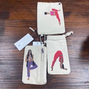 Athleta coffee run pouch set NWT